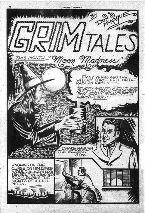 The second and last "Grim Tales" feature from Wow Comics No. 13