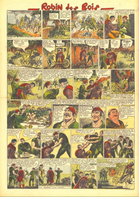 The first set of Robin Hood dailies reprinted in L'Aventureux V. 2 No. 31, August 7, 1937