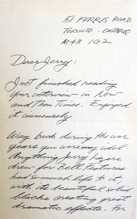 First page of Jim's 1974 letter to Gerry Lazare