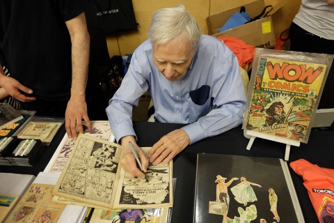 Jack Tremblay signing my copy of Wow Comics 10 at TCAF 2014