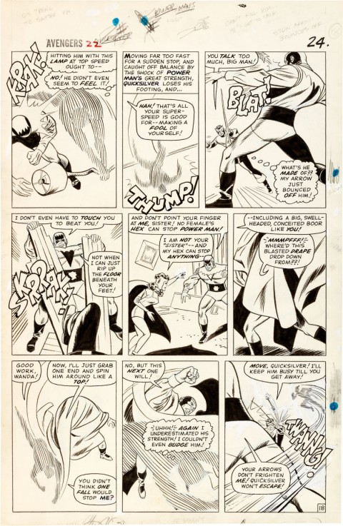 Avengers issue 22 page 18 by Don Heck and Wally Wood.  Source.