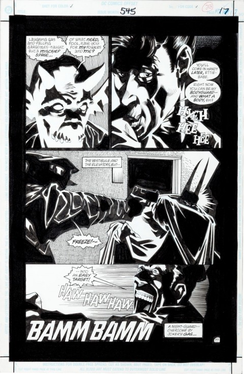 Batman issue 545 page 17 by Kelley Jones and John Beatty.  Source.