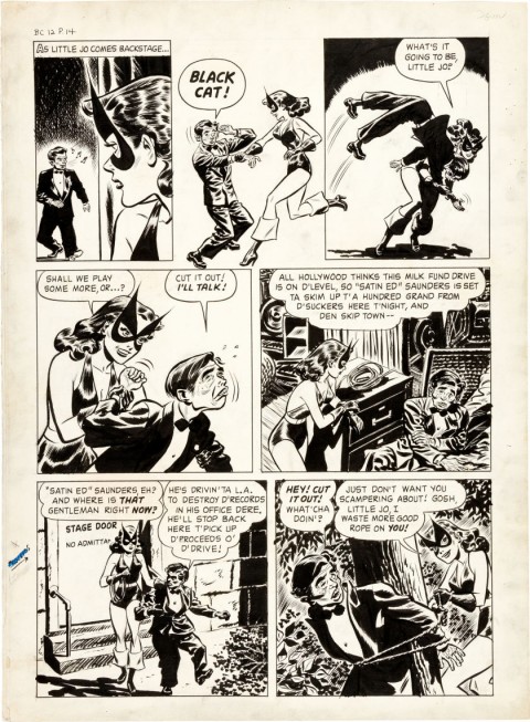 Black Cat issue 12 page 4 by Lee Elias.  Source.