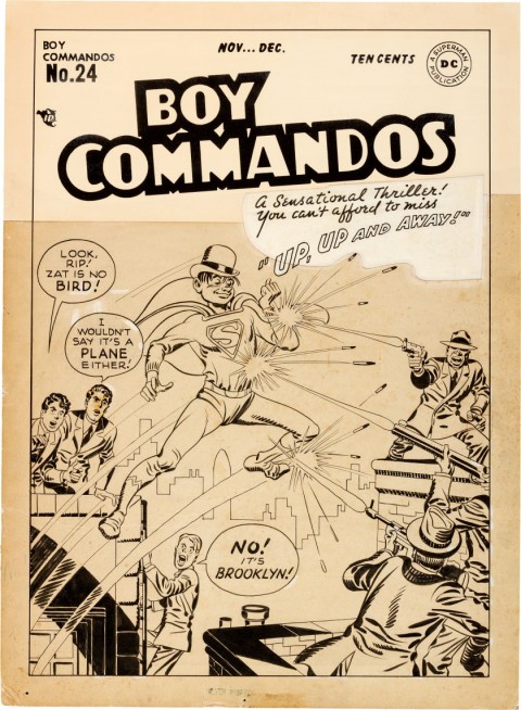 Boy Commandos issue 24 cover by Jack Kirby.  Source.