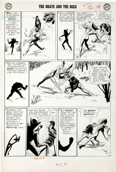 Brave and the Bold issue 47 page 13 by Carmine Infantino and Joe Giella.  Source.
