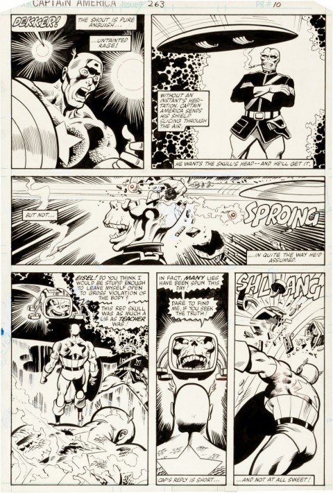 Captain America issue 263 page 10 by Mike Zeck and Quickdraw Studios.  Source.