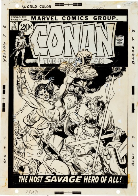 Conan the Barbarian issue 12 cover by Gil Kane.  Source.