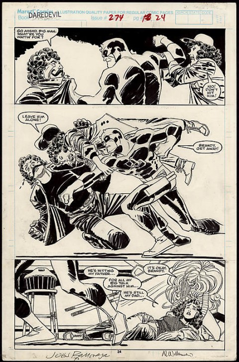 Daredevil issue 274 page 24 by John Romita Jr. and Al Williamson.  Source.