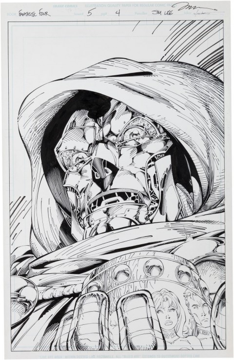 Fantastic Four issue 5 page 4 by Jim Lee and Scott Williams.  Source.