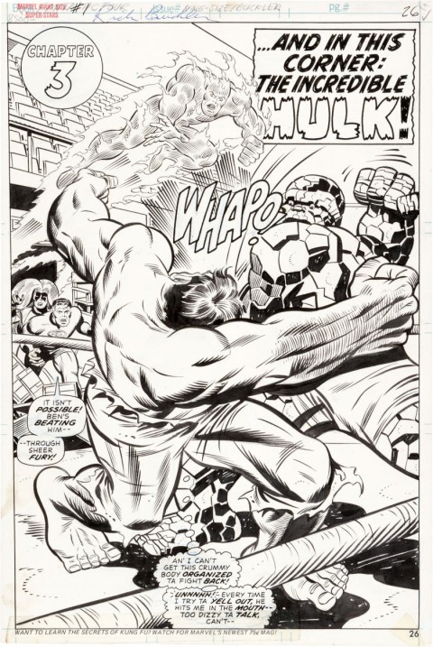 Giant-Size Super-Stars Featuring the Fantastic Four page 26 by Rich Buckler and Joe Sinnott.  Source.