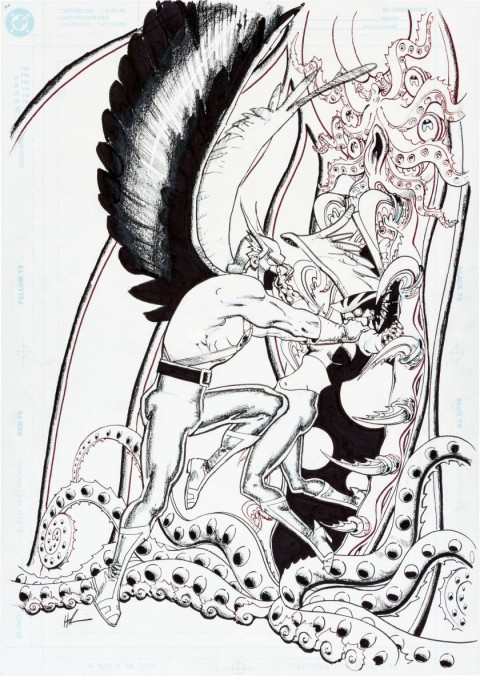 Hawkgirl issue 55 cover by Howard Chaykin.  Source.