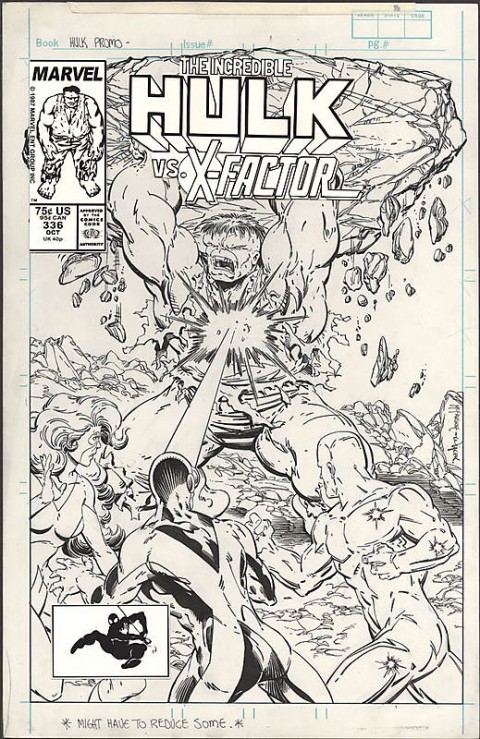 Incredible Hulk issue 336 unused cover by Todd McFarlane.  Source.