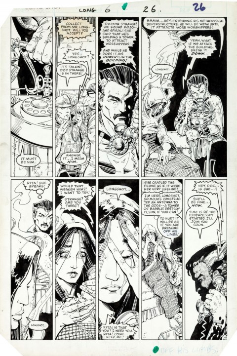 Longshot issue 6 page 22 by Arthur Adams and Whilce Portacio.  Source.