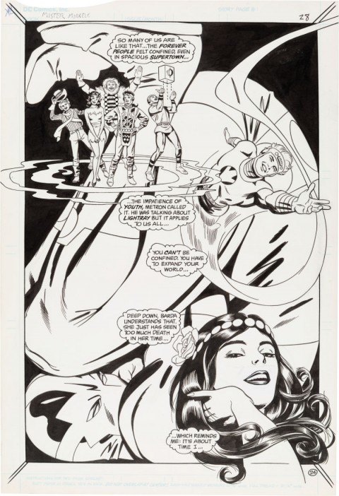 Mister Miracle Special issue 1 Splash page 24 by Steve Rude.  Source.