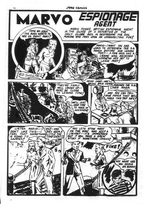 Ed Schecter's first comic work in Joke Comics No. 8