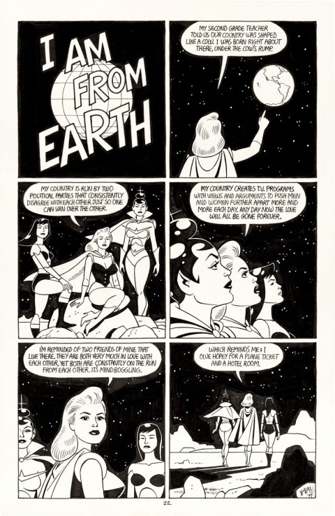 Penny Century issue 5 I Am From Earth by Jaime Hernandez.  Source.