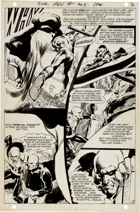 Strange Adventures  issue 208 page 2 by Neal Adams.  Source.