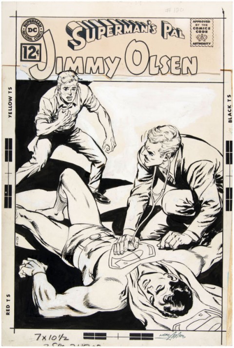 Superman's Pal Jimmy Olsen issue 120 cover by Curt Swan and Neal Adams.  Source.