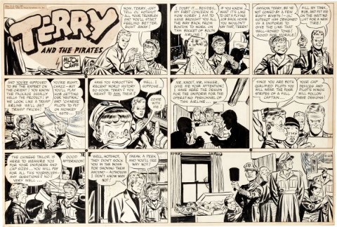 Terry and the Pirates Sunday 4-28-46 by Milton Caniff.  Source.