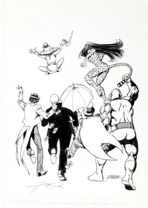 Who's Who in the DC Universe Binder Back Cover by George Perez.  Source.