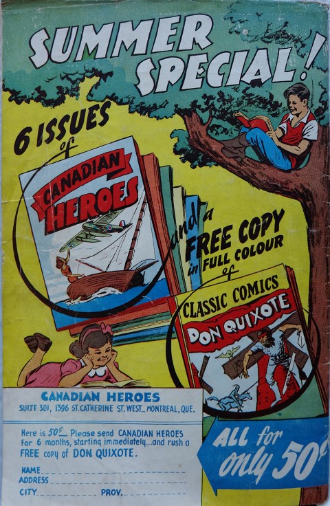 Back cover of Canadian Heroes Vol. 4 No. 3