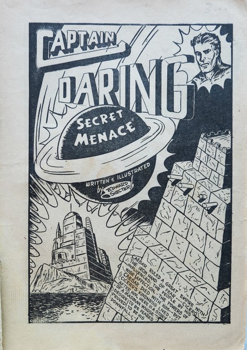 The first Captain Daring splash from Lightning Comics No. 10