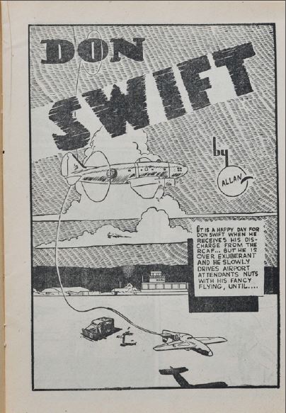 Ross Mendes' Don Swift splash from Lightning Comics 12
