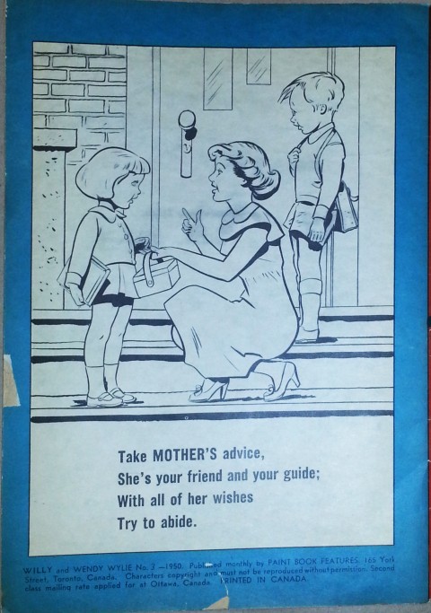 Back cover of Willie and Wendy No. 3