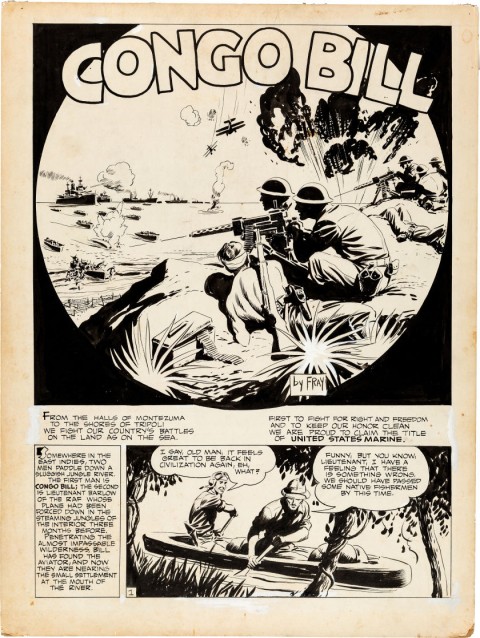 Action Comics issue 48 Congo Bill page 1 by Fred Ray.  Source.