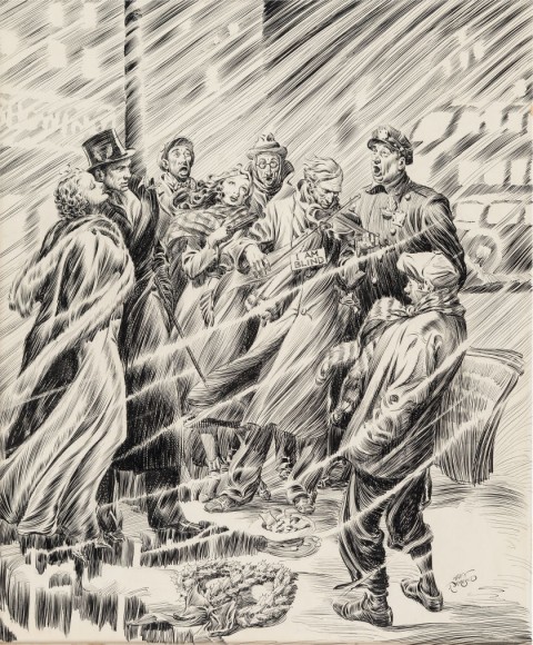 Christmas Story Magazine Illustration by Alex Raymond.  Source.