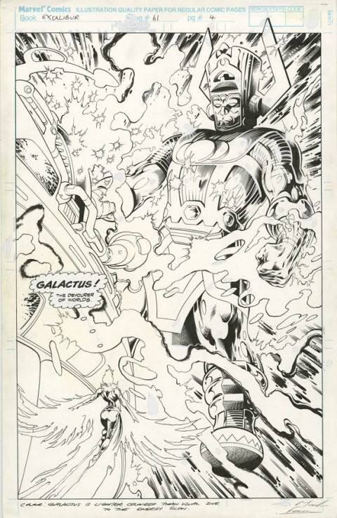 Excalibur issue 61 page 4 by Alan Davis and Mark Farmer.  Source.