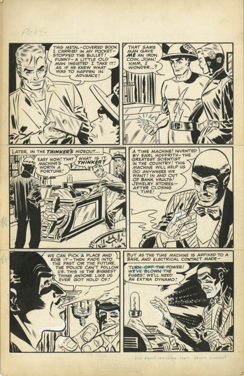 Flash Comics unpublished page by Carmine Infantino.  Source.