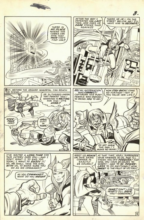 Journey Into Mystery issue 110 page 6 by Jack Kirby and Chic Stone.  Source.