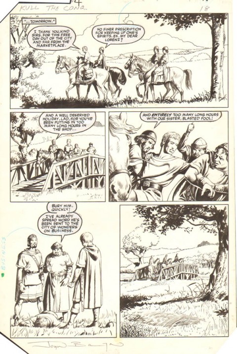 Kull The Conqueror issue 4 page 18 by John Bolton.  Source.