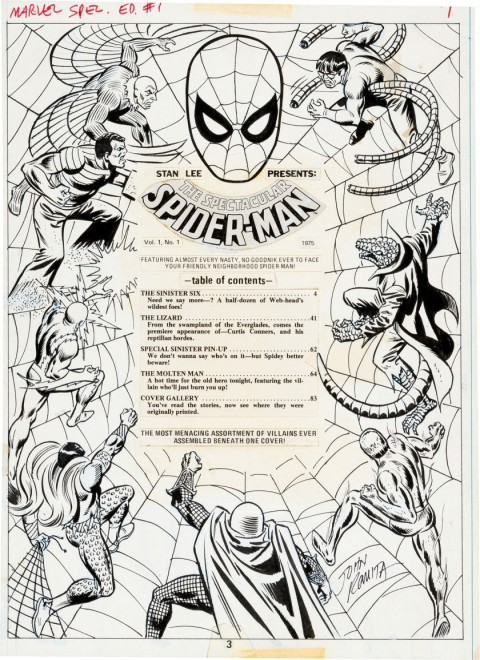 Marvel Treasury Edition issue 1 page 3 by John Romita.  Source.