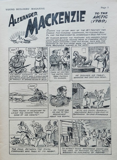 Splash page of the Alexander MacKenzie story.