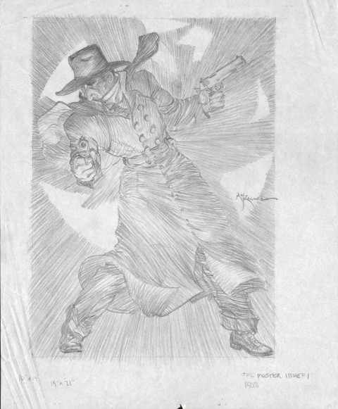 The Shadow: In The Coils Of Leviathan cover preliminary by Michael Kaluta.  Source.