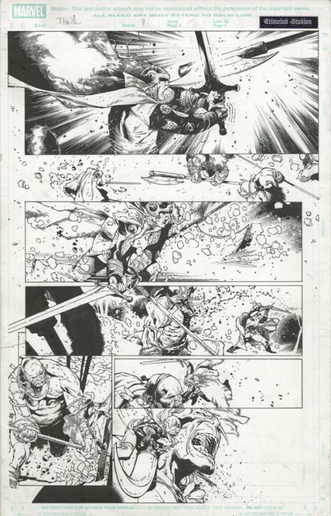 Thor issue 9 page 5 by Olivier Coipel and Danny Miki.  Source.