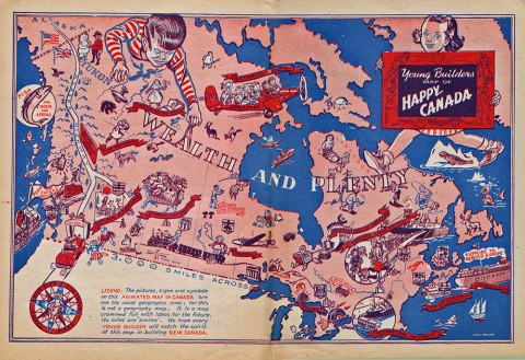 Ernie Walker's great map of Canada, the highlight of the comic.