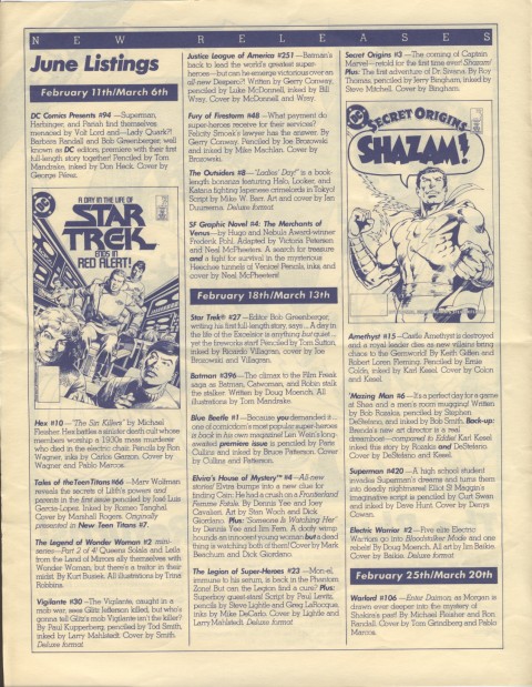 DC Releases June '86 Page 2