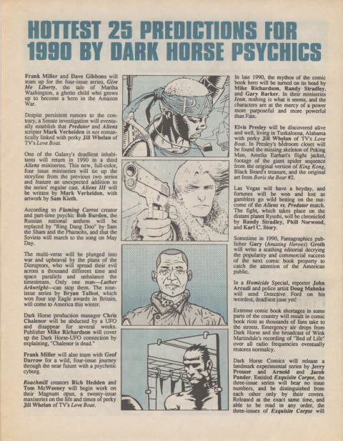 Dark Horse Insider January 1990 page 4