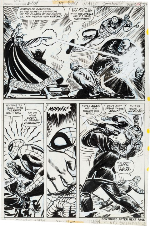 Amazing Spider-Man issue 109 page 17 by John Romita.  Source.