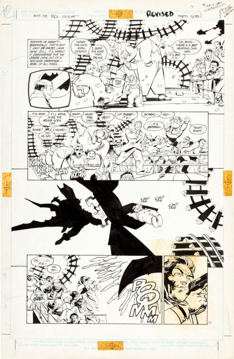 Batman: The Dark Knight Returns issue 3 page 37 by Frank Miller and Klaus Janson.  Source.