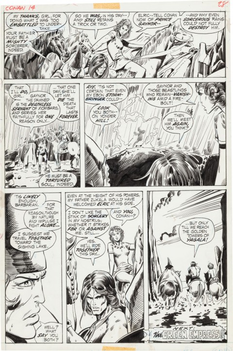 Conan The Barbarian issue 14 page 28 by Barry Smith and Sal Buscema.  Source.