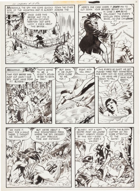 Durango Kid issue 13 White Indian page 3 by Frank Frazetta.  Source.