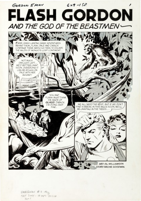 Flash Gordon issue 5 splash by Al Williamson.  Source.