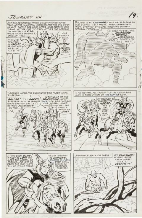 Journey Into Mystery issue 114 page 19 by Jack Kirby and Chic Stone.  Source.