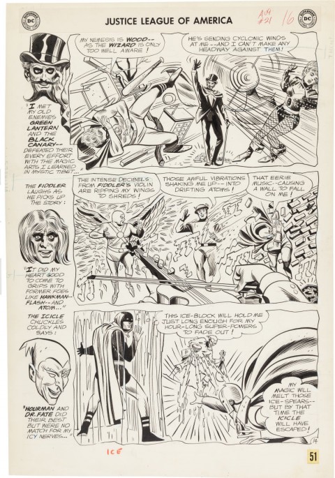 Justice League Of America issue 21 page 14 by Mike Sekowsky and Bernard Sachs.  Source.