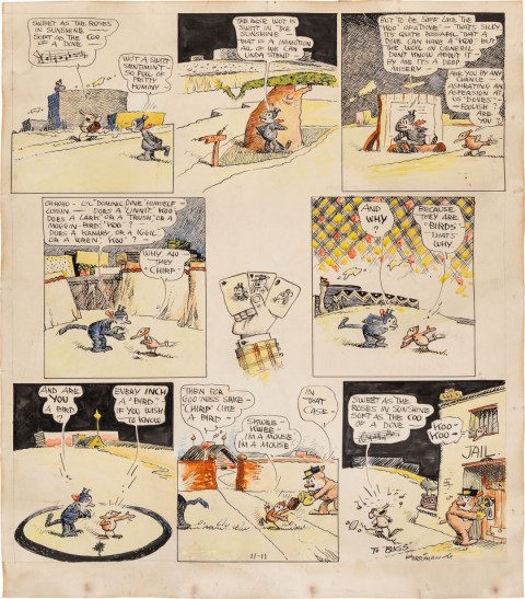 Krazy Kat Sunday 11-11-34 by George Herriman.  Source.