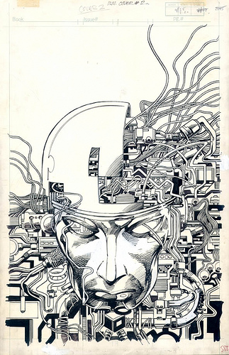 Machine Man issue 2 cover by Barry Windsor-Smith